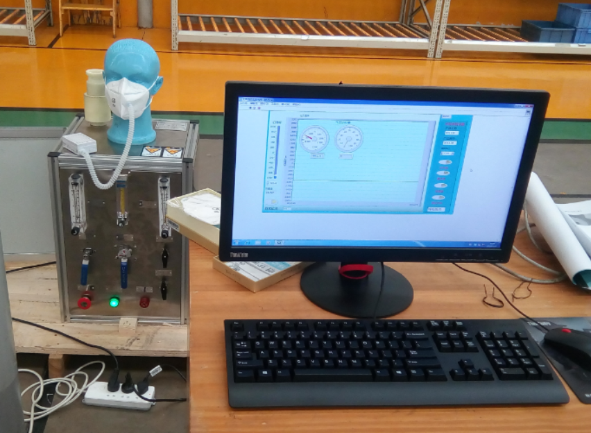 口罩吸氣阻力、呼吸阻力測試臺|防護(hù)口罩呼吸阻力檢測儀